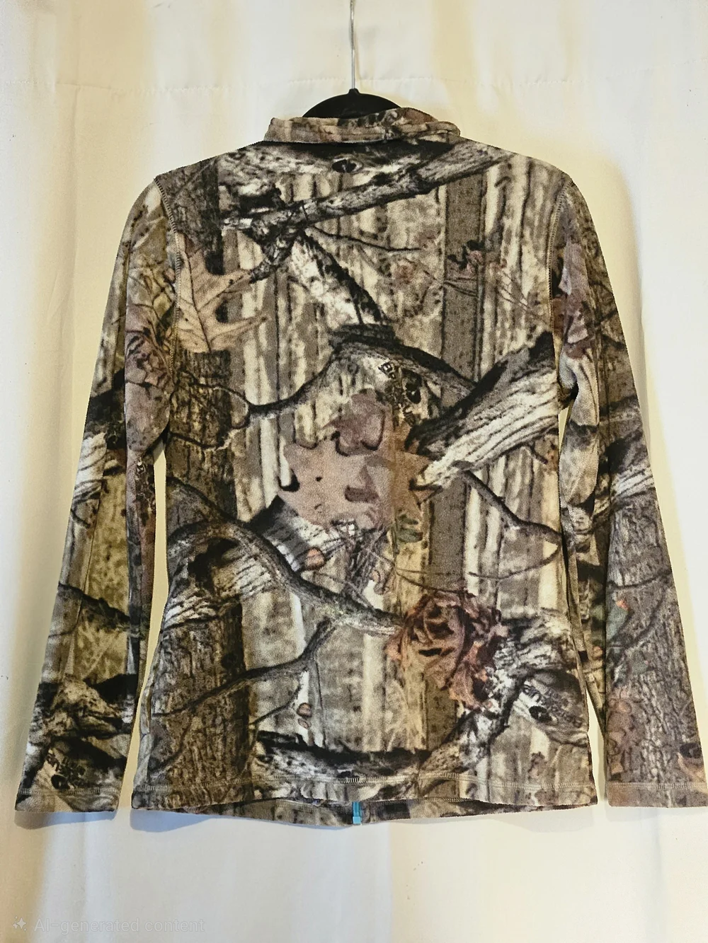 Mossy Oak Women's Camouflage Utility Jacket with Teal Zipper